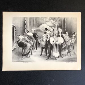 Adolf Dehn "Art Lovers" 1930s Art Print Treasury Collection Sketch Vintage